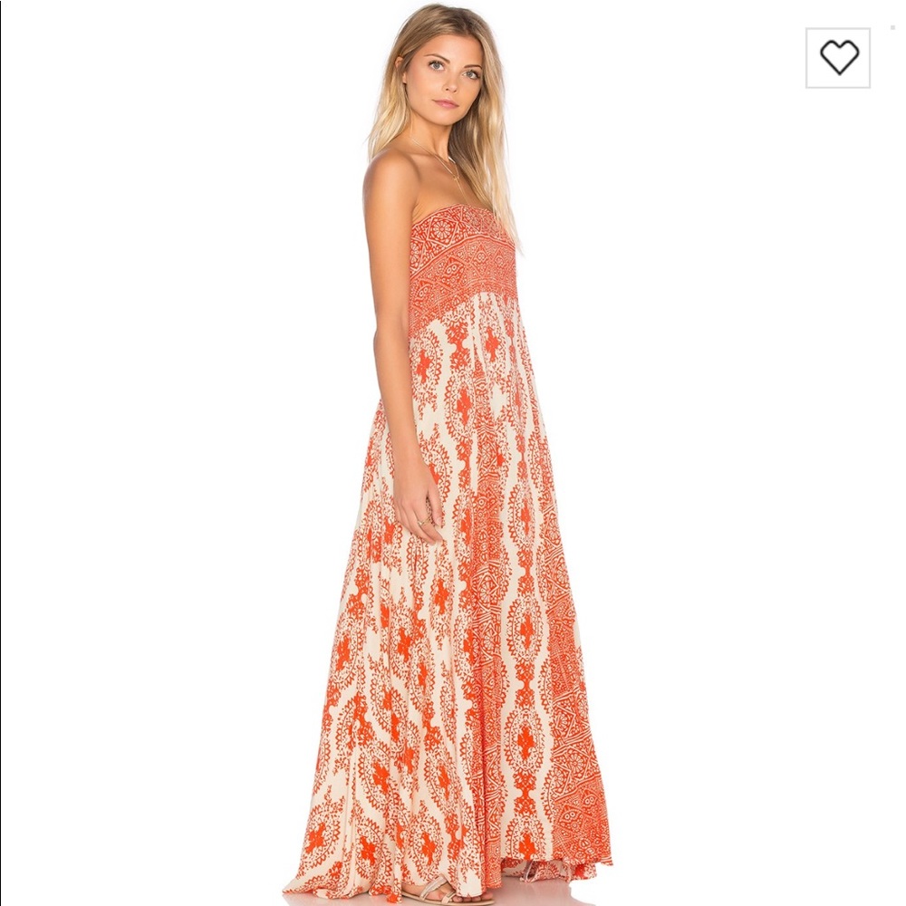 Strapless free people dress